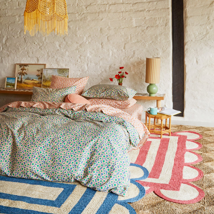 Posie Cotton Pillowcase Set - Freesia - Sage & Clare