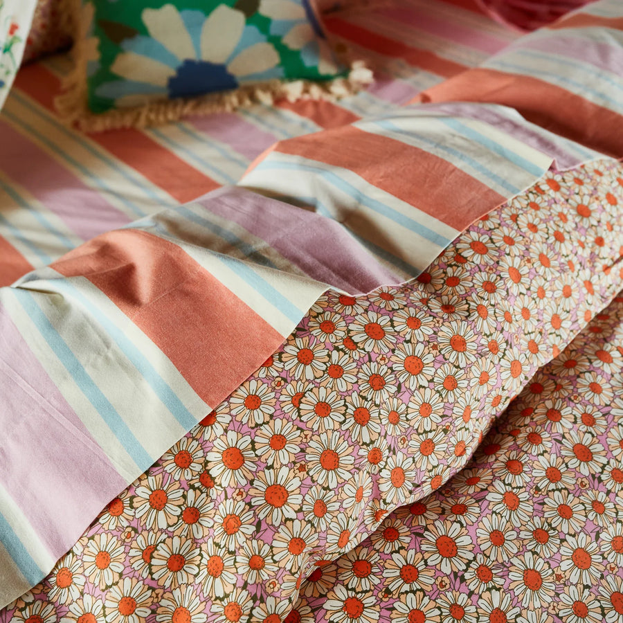 Posie Cotton Quilt Cover - Dahlia - Sage & Clare