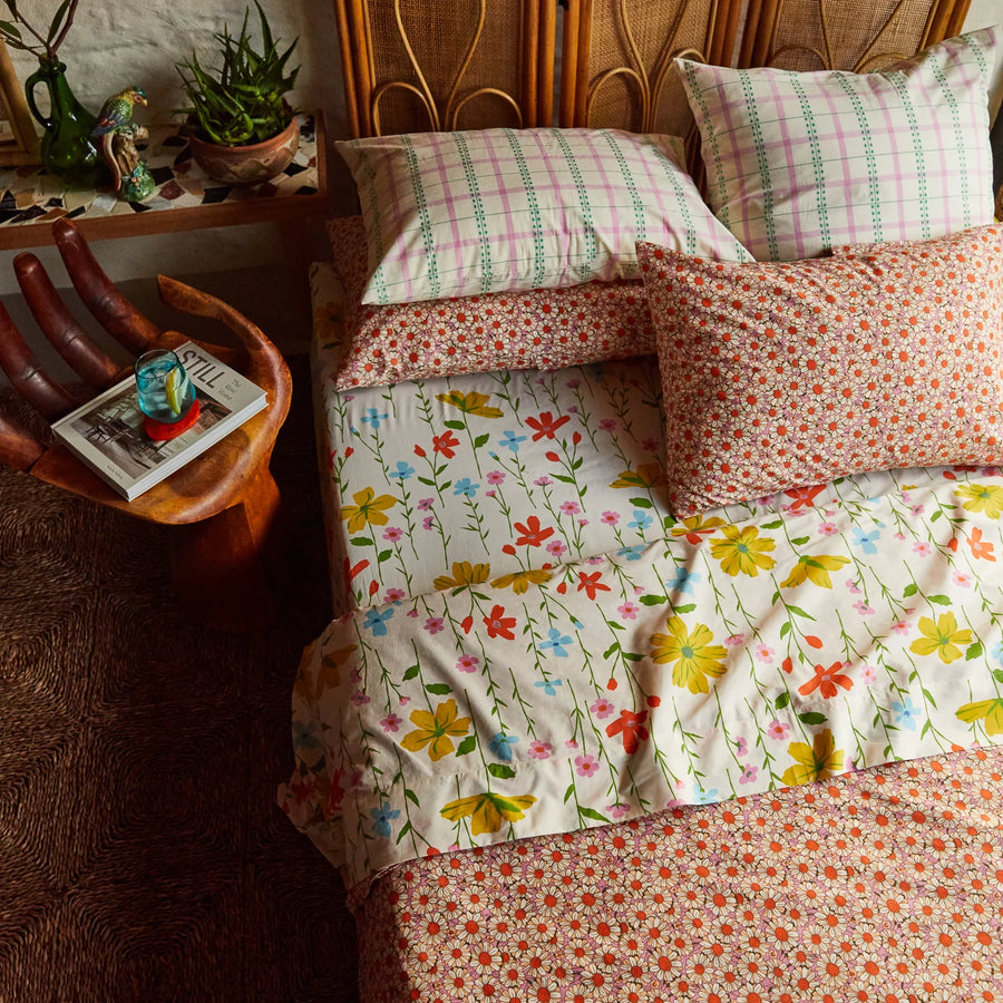 Posie Cotton Quilt Cover - Dahlia - Sage & Clare