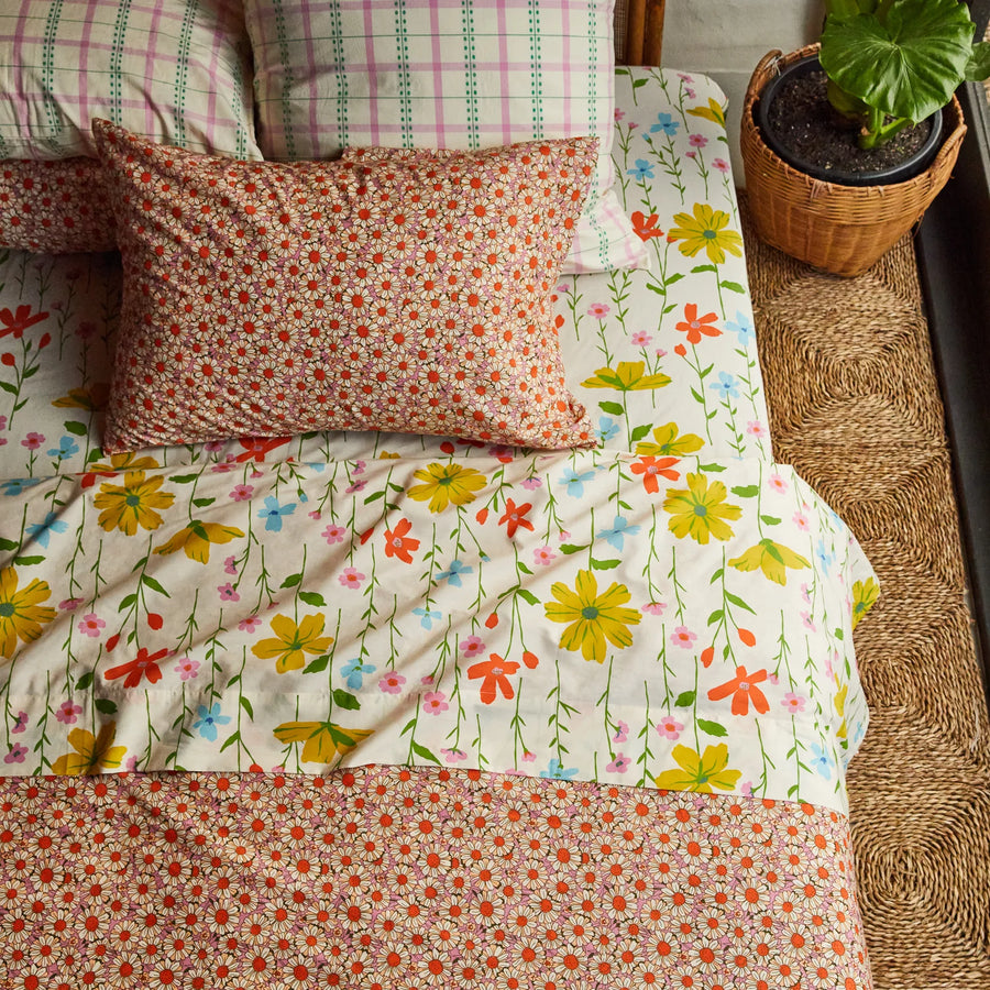 Posie Cotton Quilt Cover - Dahlia - Sage & Clare