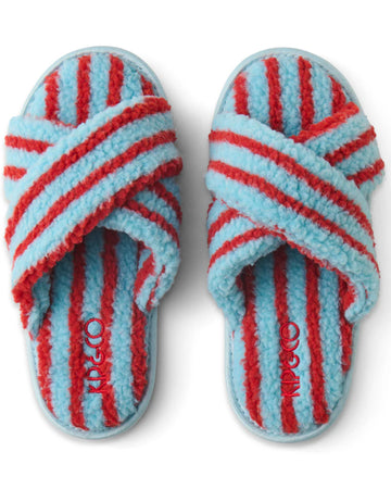 Hamilton Stripe Sherpa Adult Slippers - Kip & Co.
