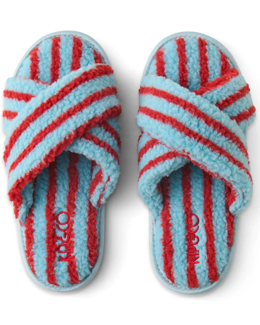 Hamilton Stripe Sherpa Adult Slippers - Kip & Co.