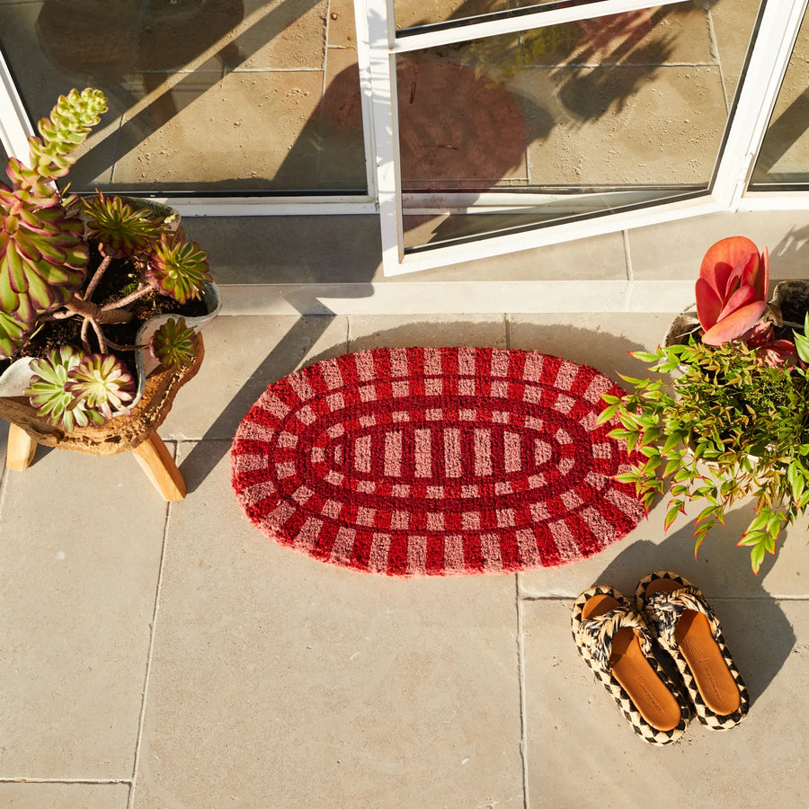 Fernanda Door Mat - Hibiscus - Sage & Clare