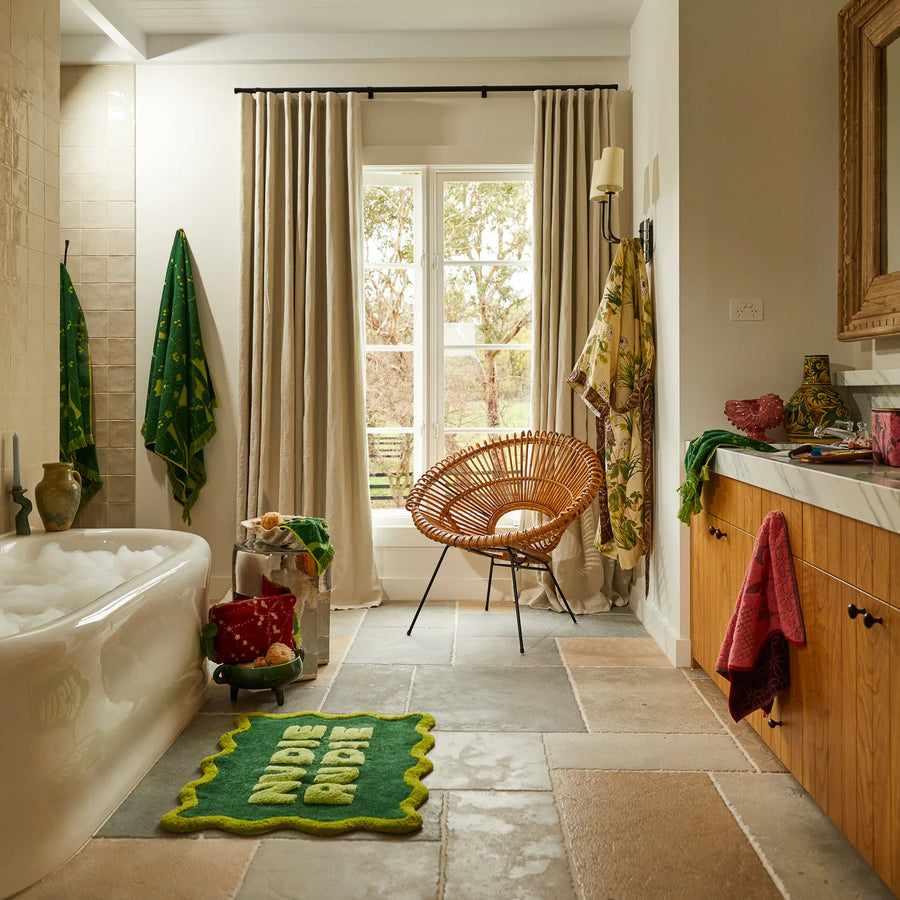 Amalie Nudie Bath Mat - Kelp - Sage & Clare