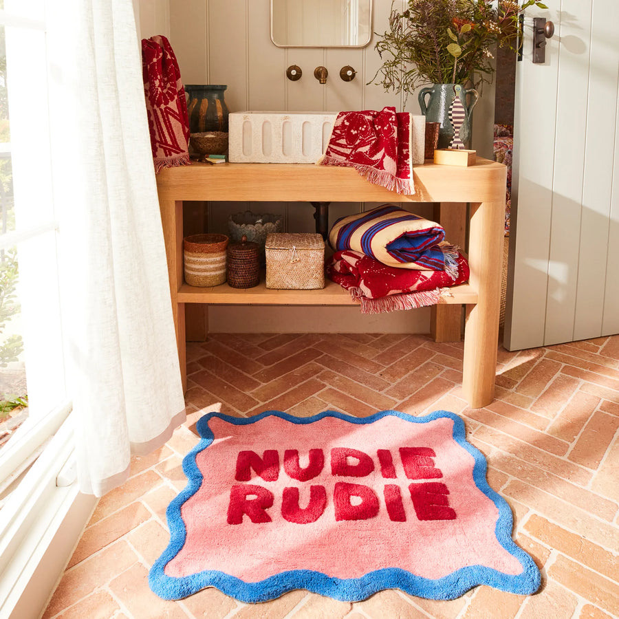 Amalie Nudie Bath Mat - Hibiscus - Sage & Clare