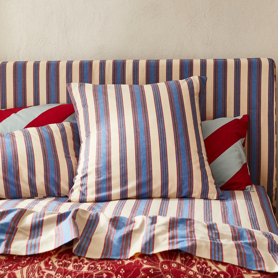 Selene Cotton Euro Pillowcase Set - Azure - Sage & Clare