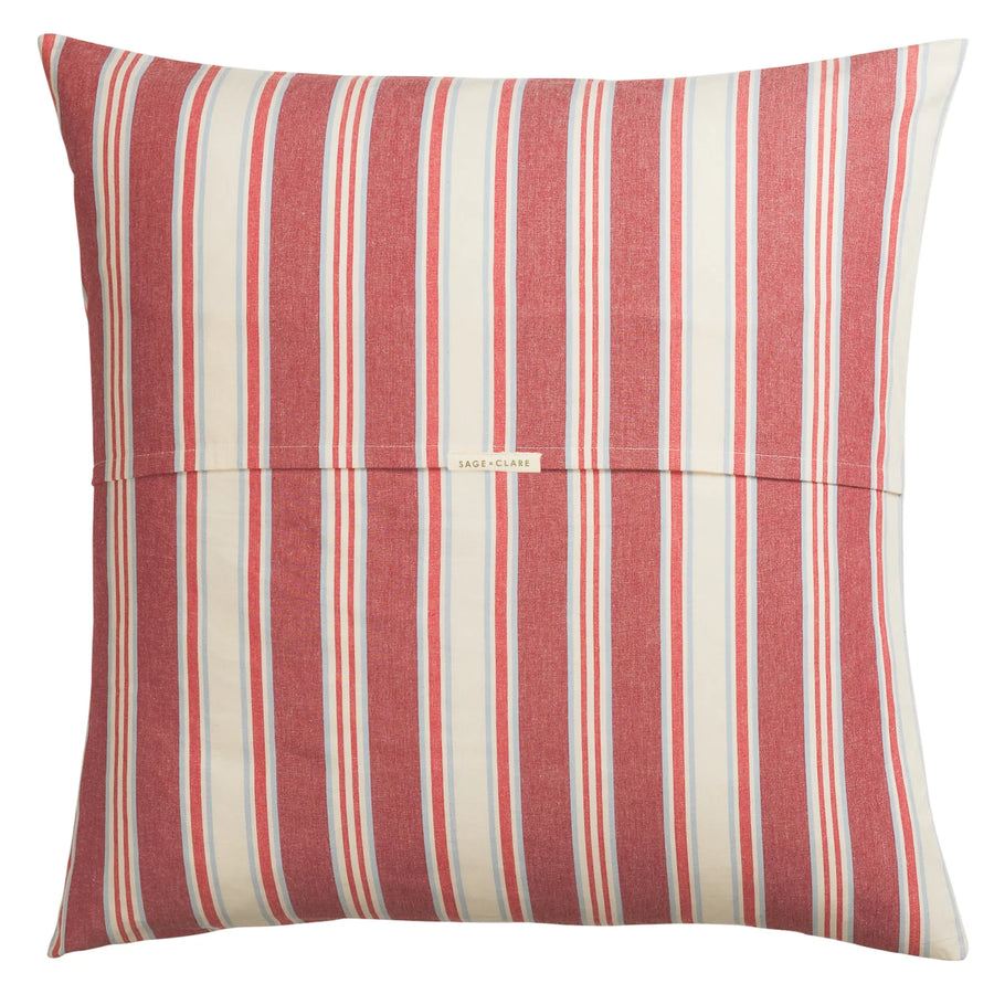 Selene Cotton Euro Pillowcase Set - Crimson - Sage & Clare