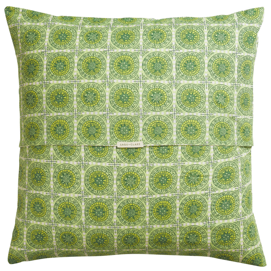 Gabriella Cotton Euro Pillowcase Set - Key Lime - Sage & Clare