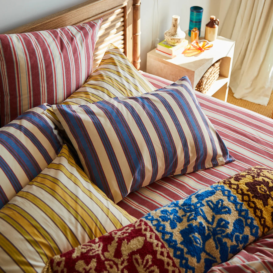 Selene Cotton Pillowcase Set - Azure - Sage & Clare