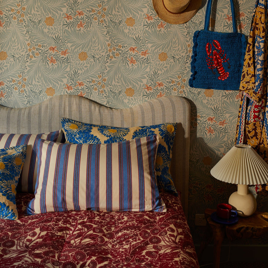 Selene Cotton Pillowcase Set - Azure - Sage & Clare