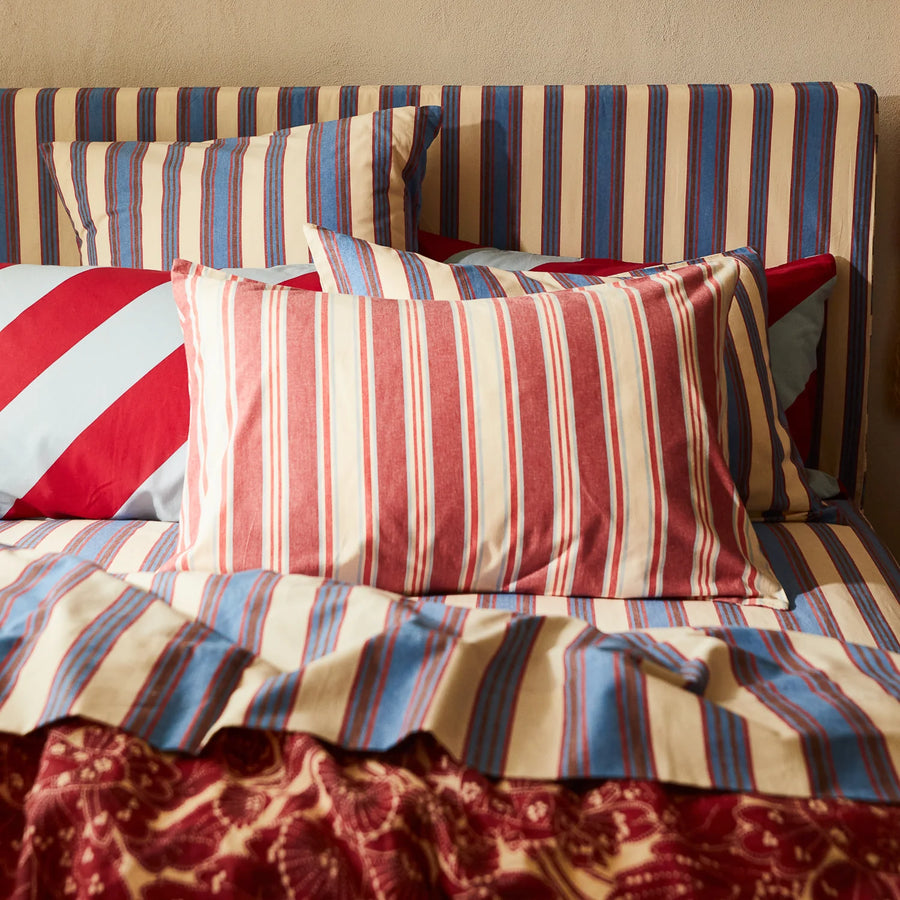 Selene Cotton Pillowcase Set - Crimson - Sage & Clare