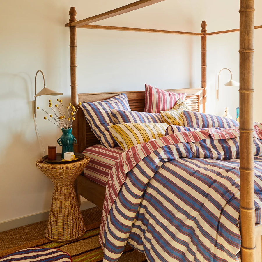 Selene Cotton Quilt Cover - Azure - Sage & Clare