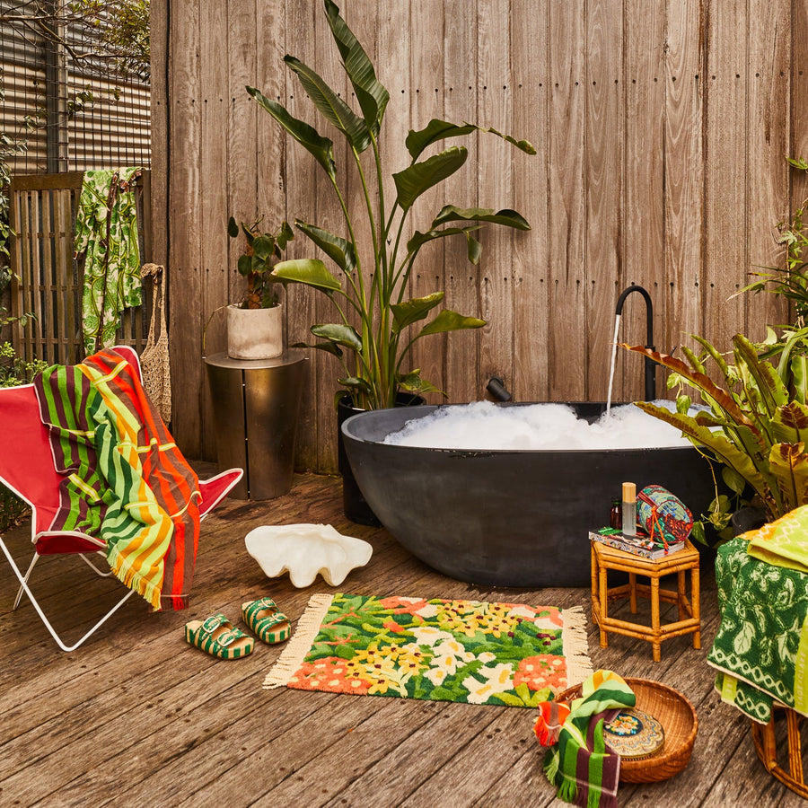 Francesca Bath Mat - Kelp - Sage & Clare