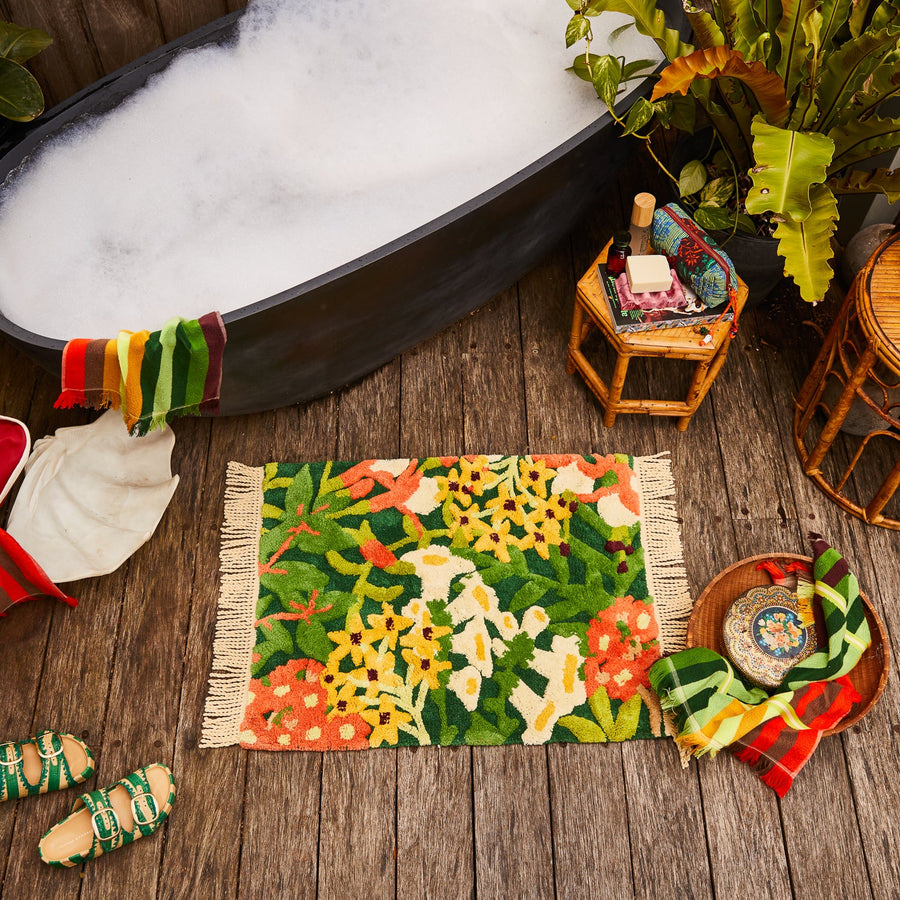 Francesca Bath Mat - Kelp - Sage & Clare