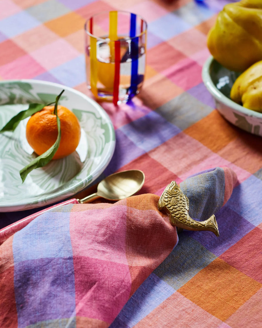 Tutti Frutti Round Linen Tablecloth - Kip & Co.