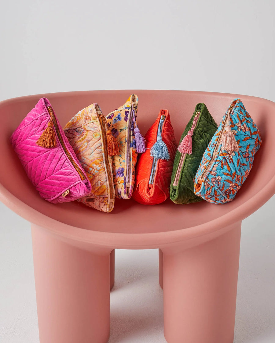 Pansy Velvet Toiletry Bag Kip & Co. Ro Haus