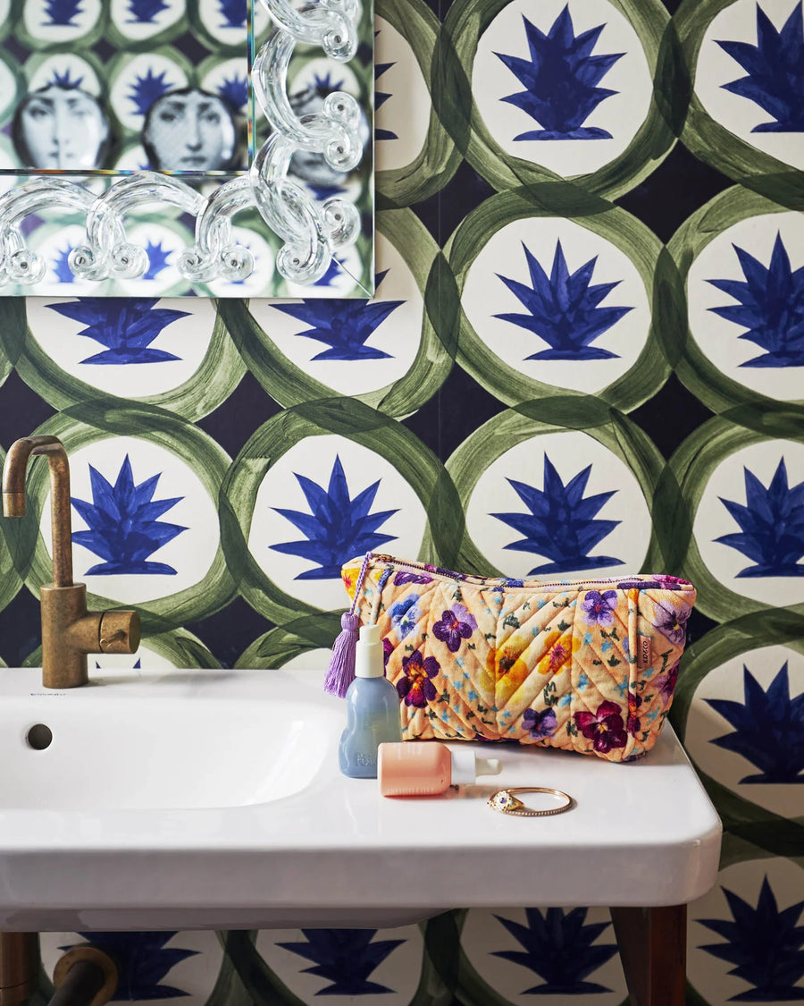 Pansy Velvet Toiletry Bag Kip & Co. Ro Haus