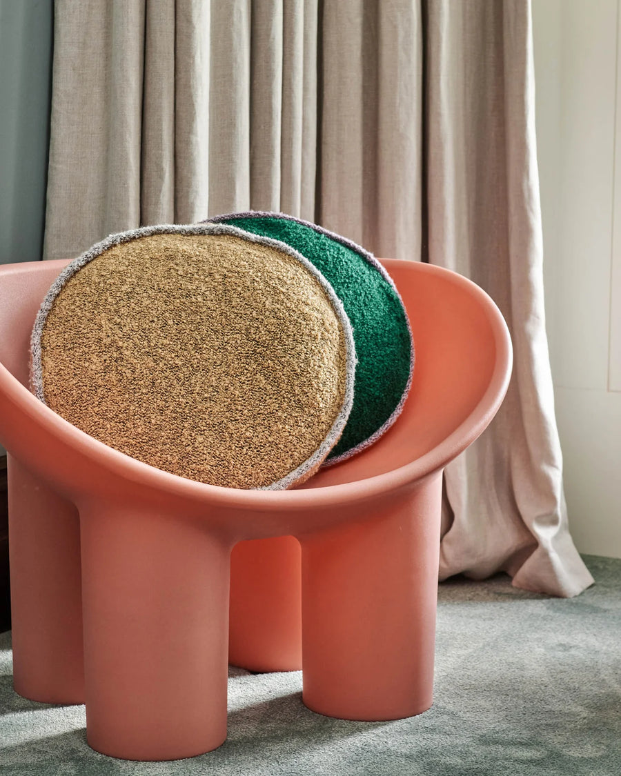 Apricot Delight Round Boucle Cushion - Kip & Co.