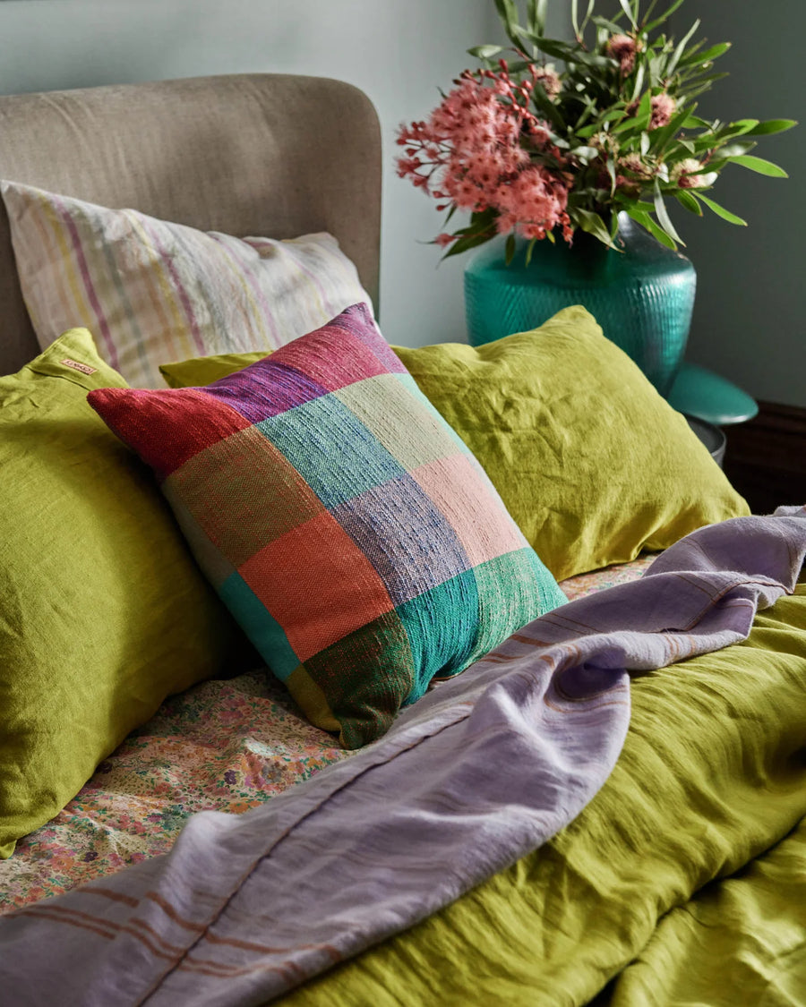 Rainbow Love Woven Cushion - Kip & Co