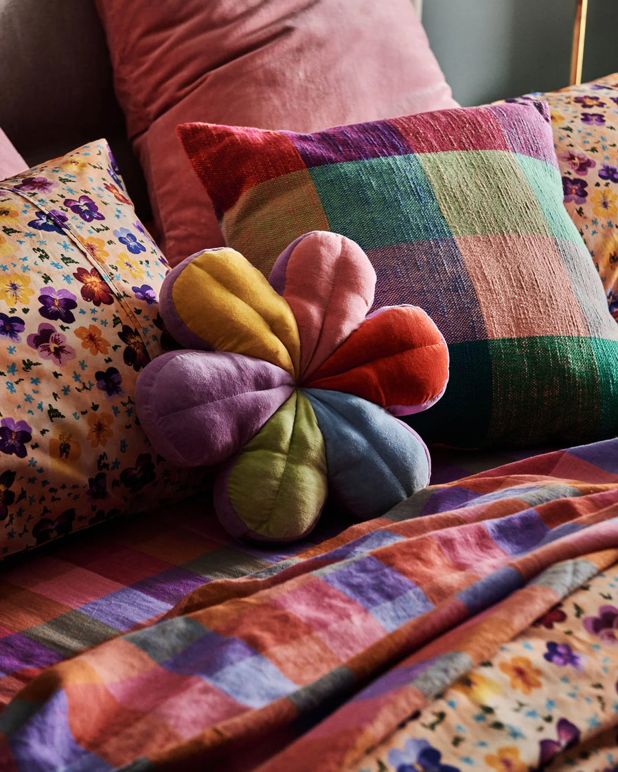 Rainbow Love Woven Cushion - Kip & Co