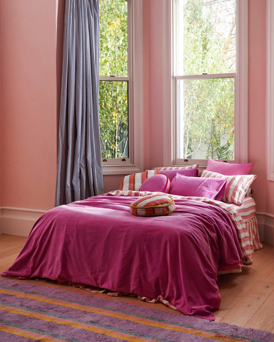Super Pink Velvet Pillowcase Set - Kip & Co.