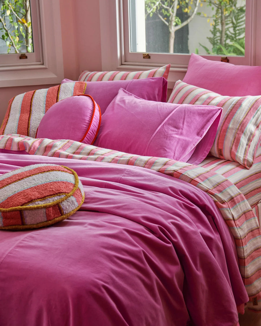 Super Pink Velvet Pillowcase Set - Kip & Co.