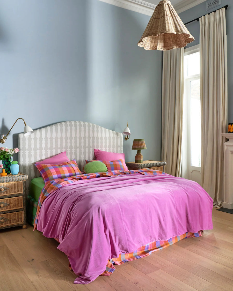 Super Pink Velvet Quilt Cover - Kip & Co.