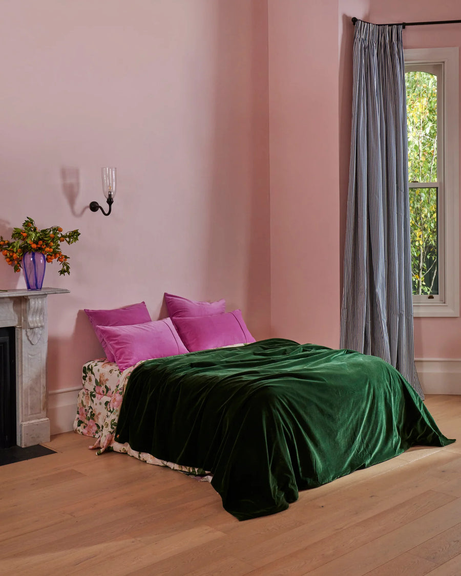 Super Pink Velvet European Pillowcase Set - Kip & Co.