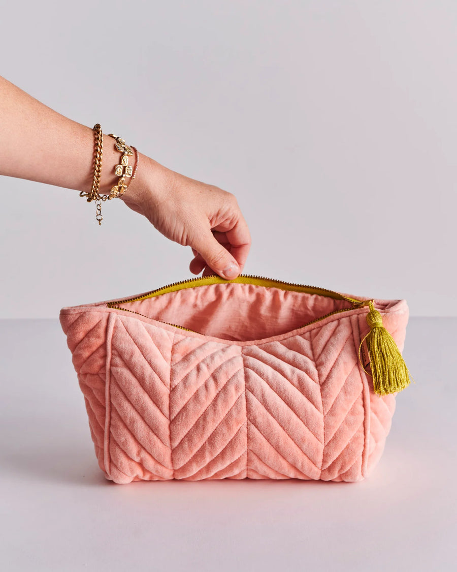 Tuscan Sunset Velvet Toiletry Bag - Kip & Co.