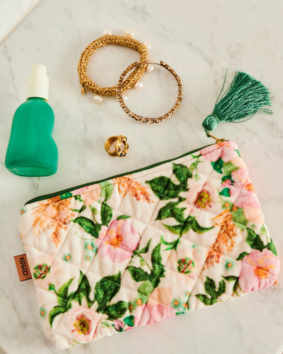 Sunday Stroll Velvet Cosmetics Purse - Kip & Co.