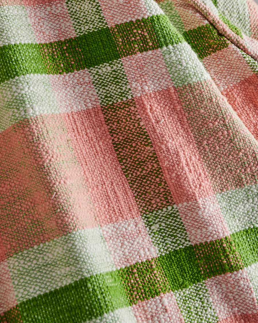 Pistachio Tartan Woven Beanbag - Kip & Co.