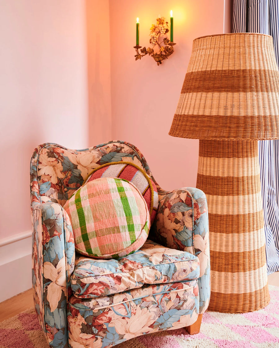 Pistachio Tartan Woven Pea Cushion -  Kip & Co.