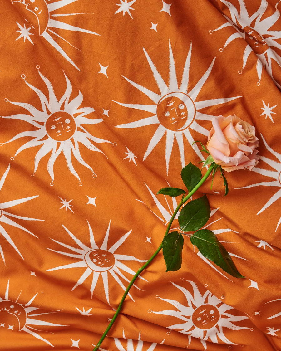 Ray Of Light Ochre Organic Cotton Quilt Cover - Kip & Co.