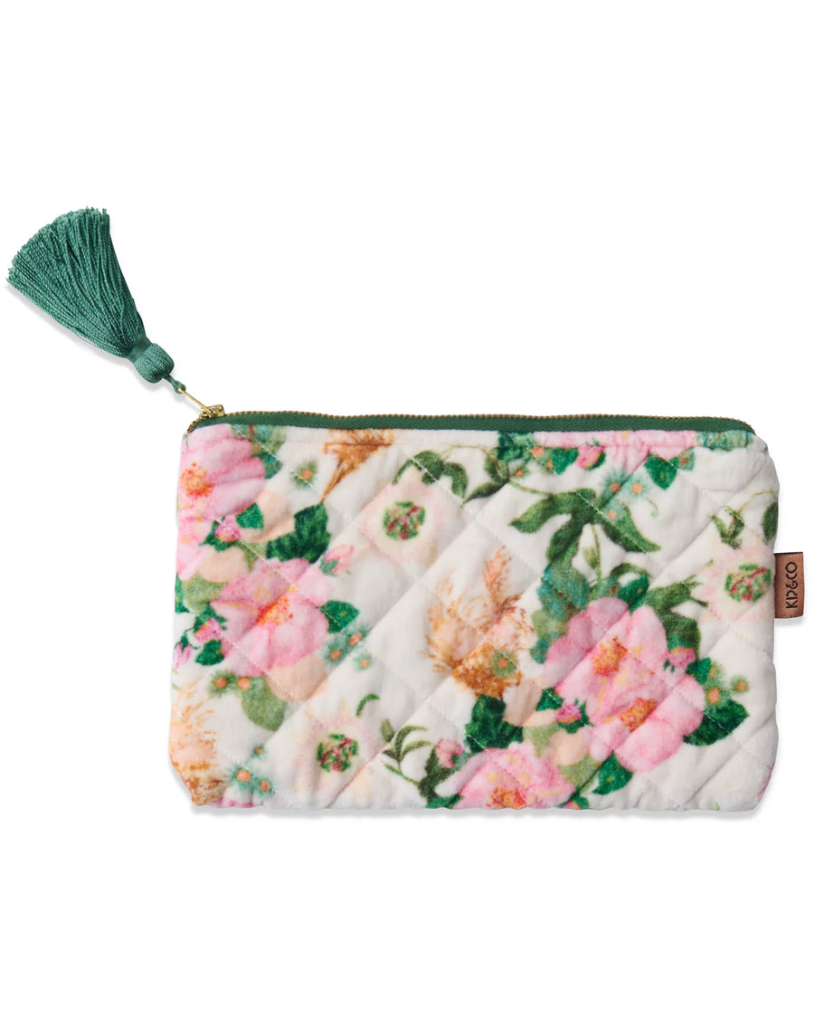 Sunday Stroll Velvet Cosmetics Purse - Kip & Co.