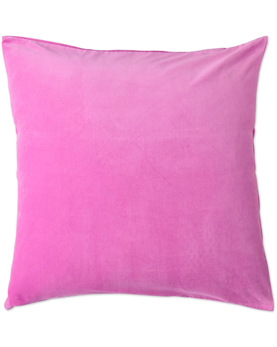 Super Pink Velvet European Pillowcase Set - Kip & Co.