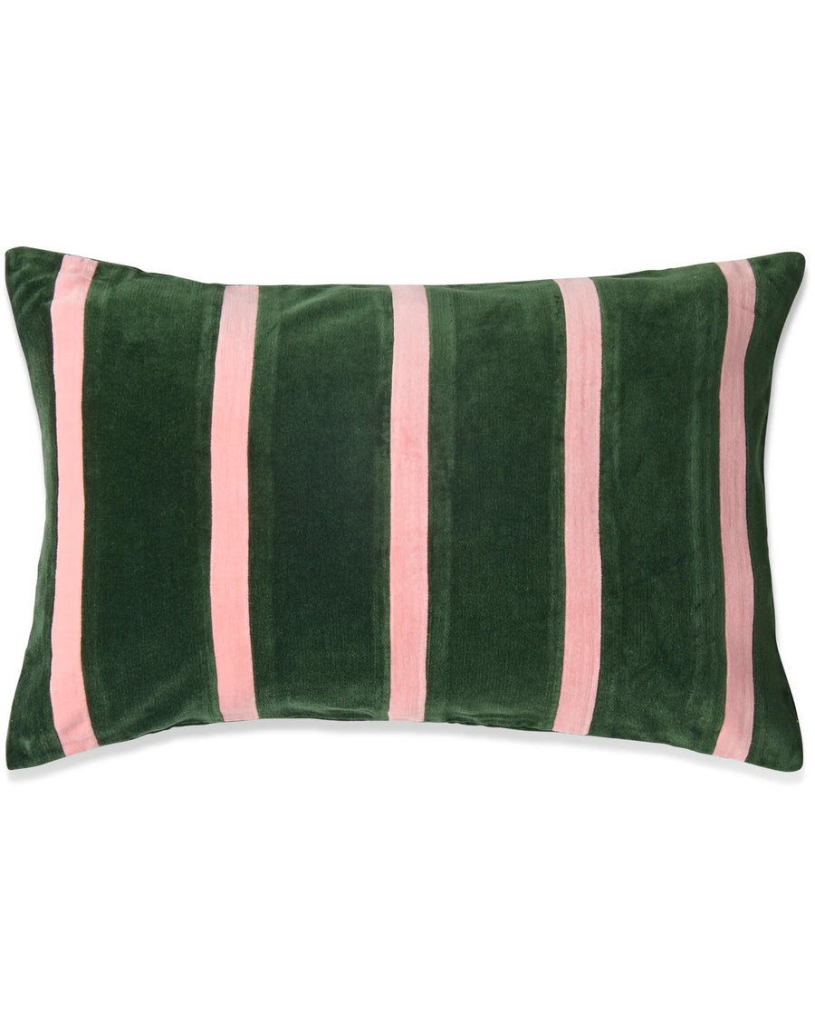 Tuscan Stripe Velvet Rectangle Cushion - Kip & Co.