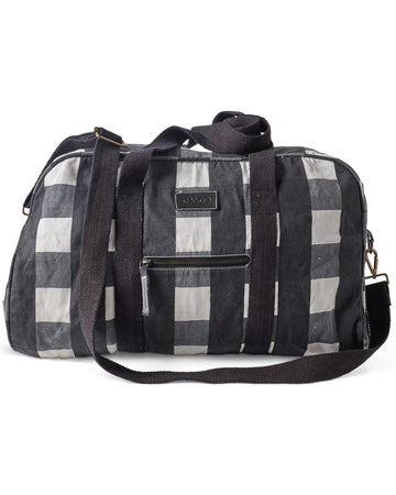 Black & White Gingham Duffle Bag - Kip & Co.