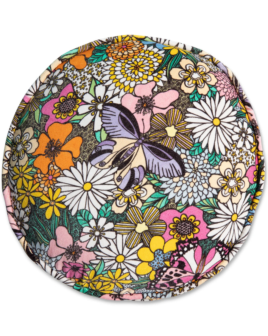 Bliss Floral Velvet Pea Cushion - Kip & Co.