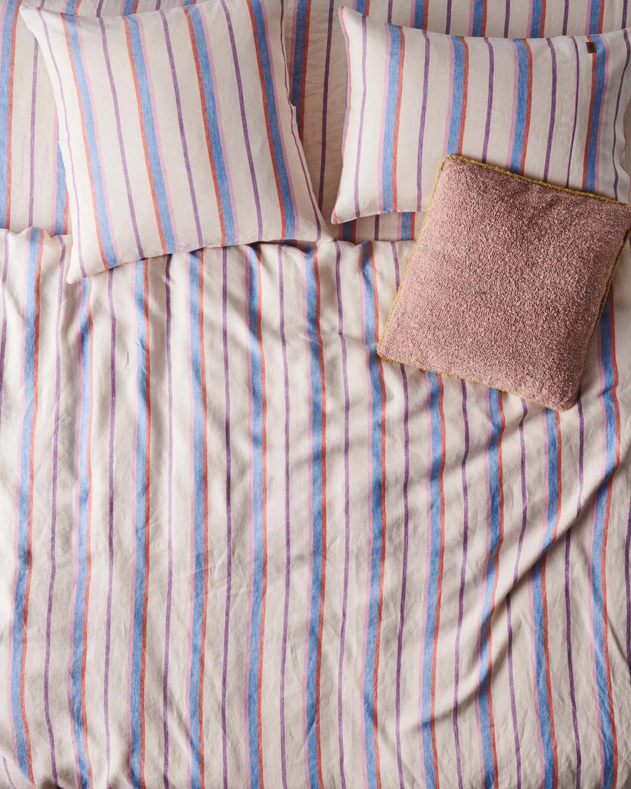 MALDIVES STRIPE LINEN QUILT COVER - Kip & Co.