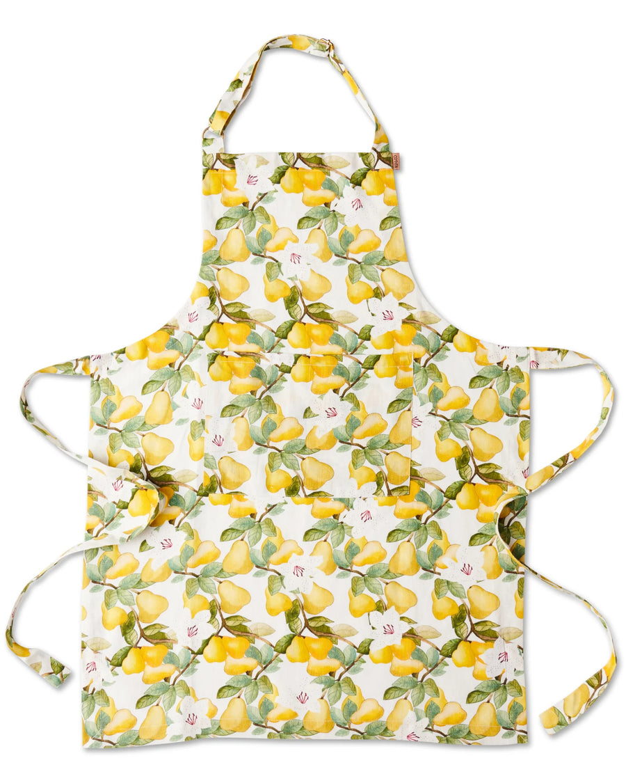 SUMMER LILY WHITE LINEN APRON - Kip & Co.