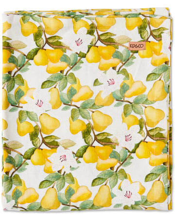 SUMMER LILY WHITE LINEN TABLECLOTH - Kip & Co.