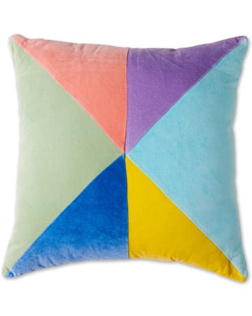 GELATO PANELLED VELVET CUSHION - Kip & Co.