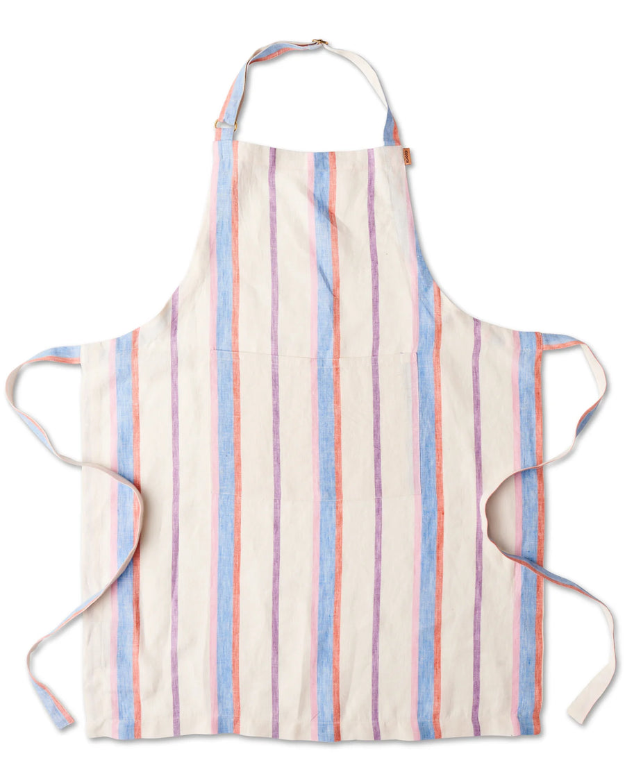 MALDIVES STRIPE LINEN APRON - Kip & Co.