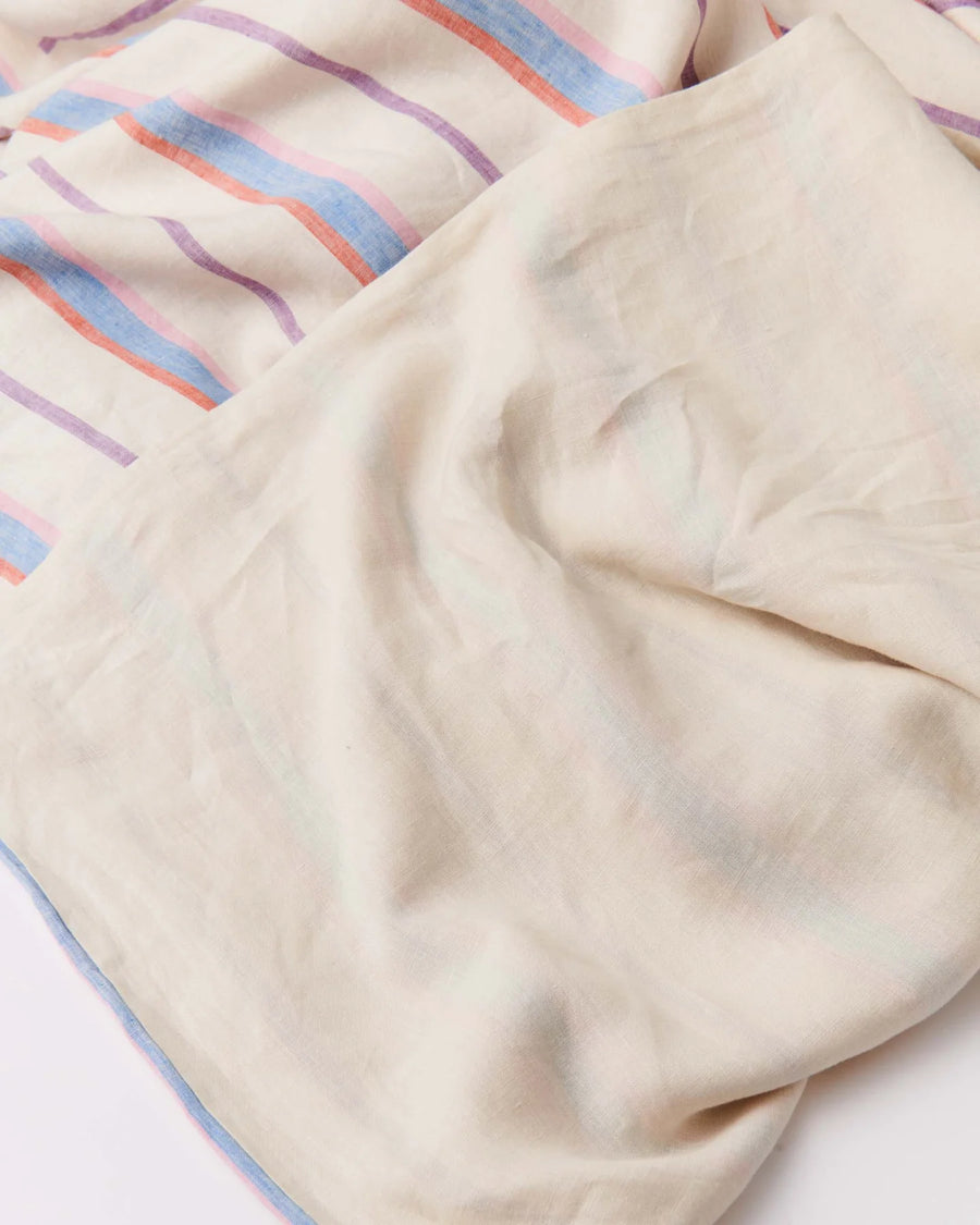 MALDIVES STRIPE LINEN QUILT COVER - Kip & Co.