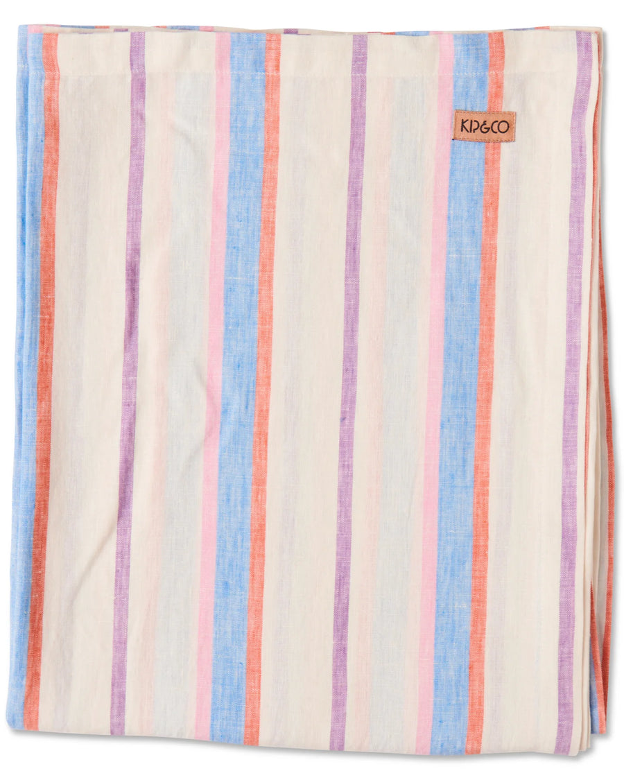 MALDIVES STRIPE LINEN TABLECLOTH - Kip & Co.