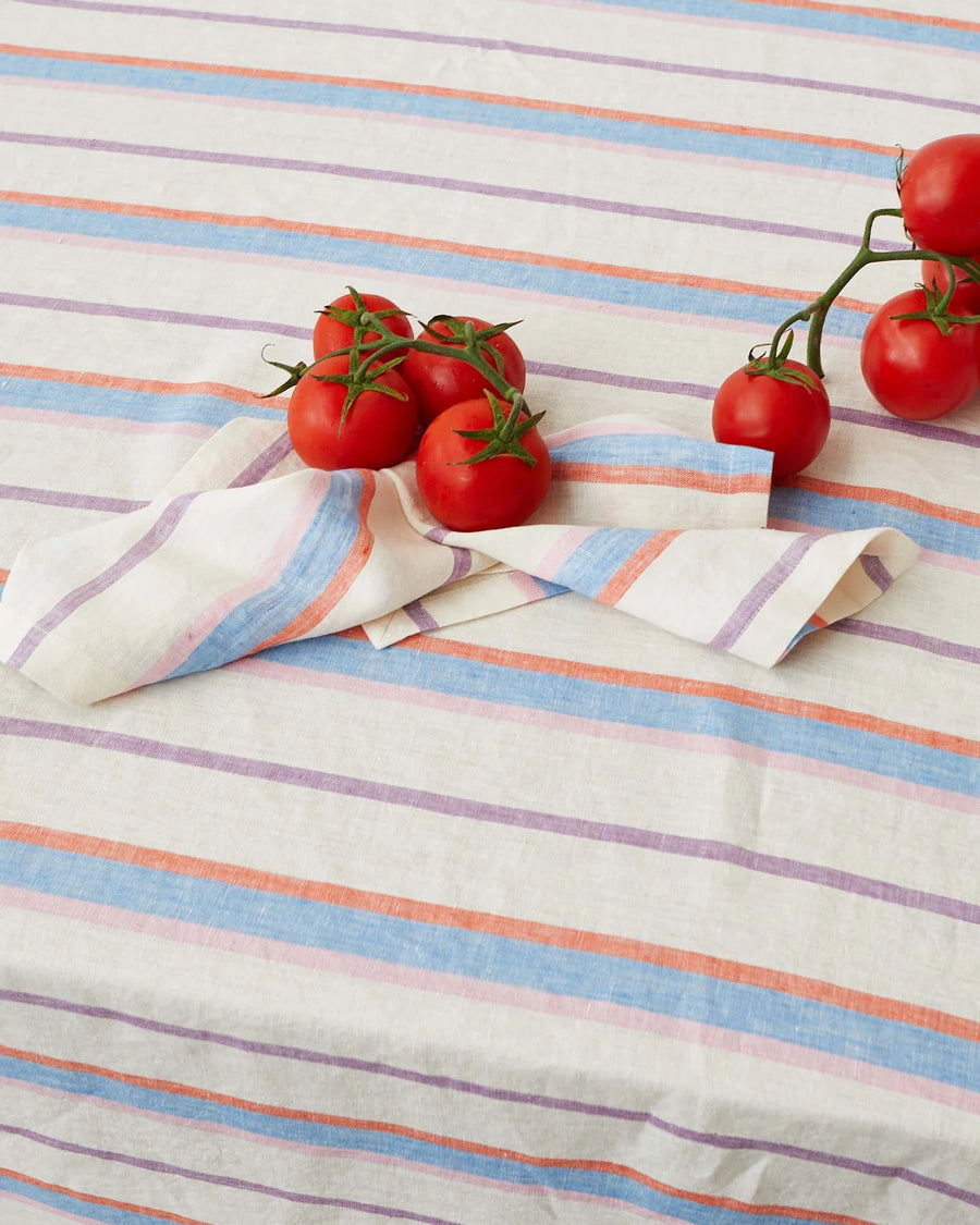 MALDIVES STRIPE LINEN TABLECLOTH - Kip & Co.