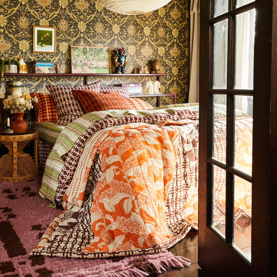 Gaja Patchwork Blanket - Sage & Clare