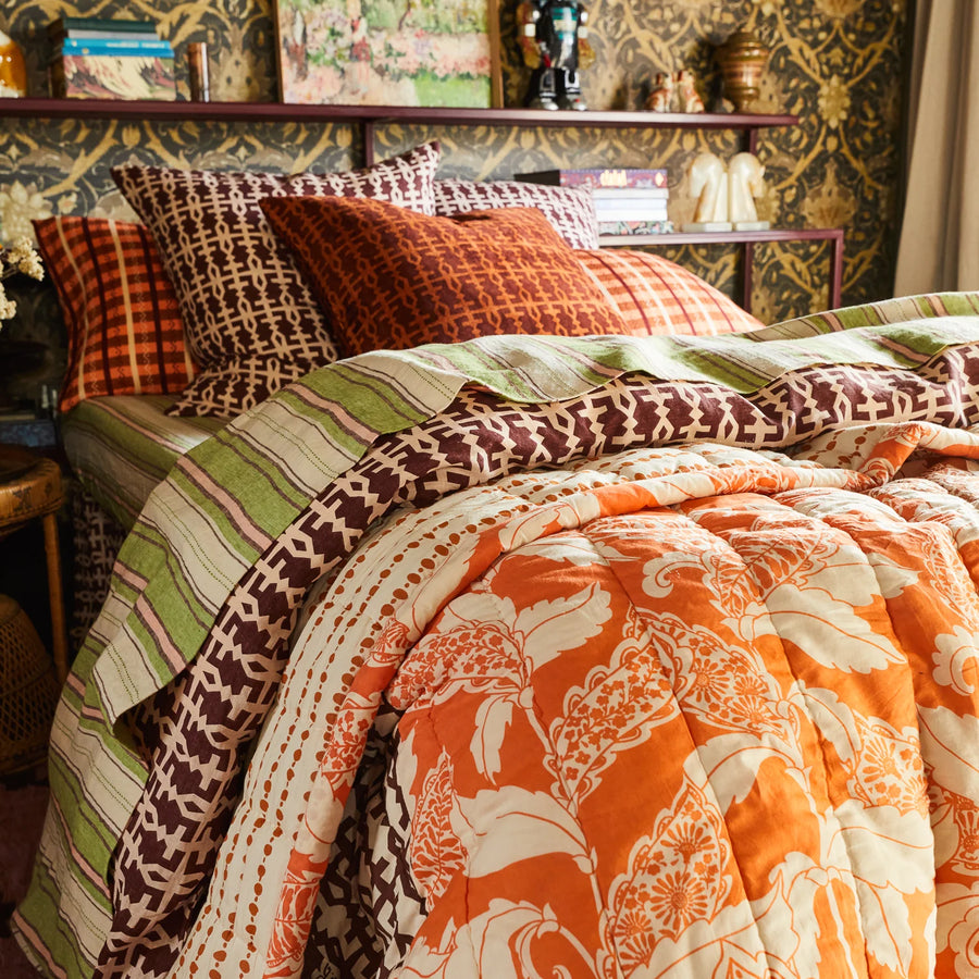 Gaja Patchwork Blanket - Sage & Clare