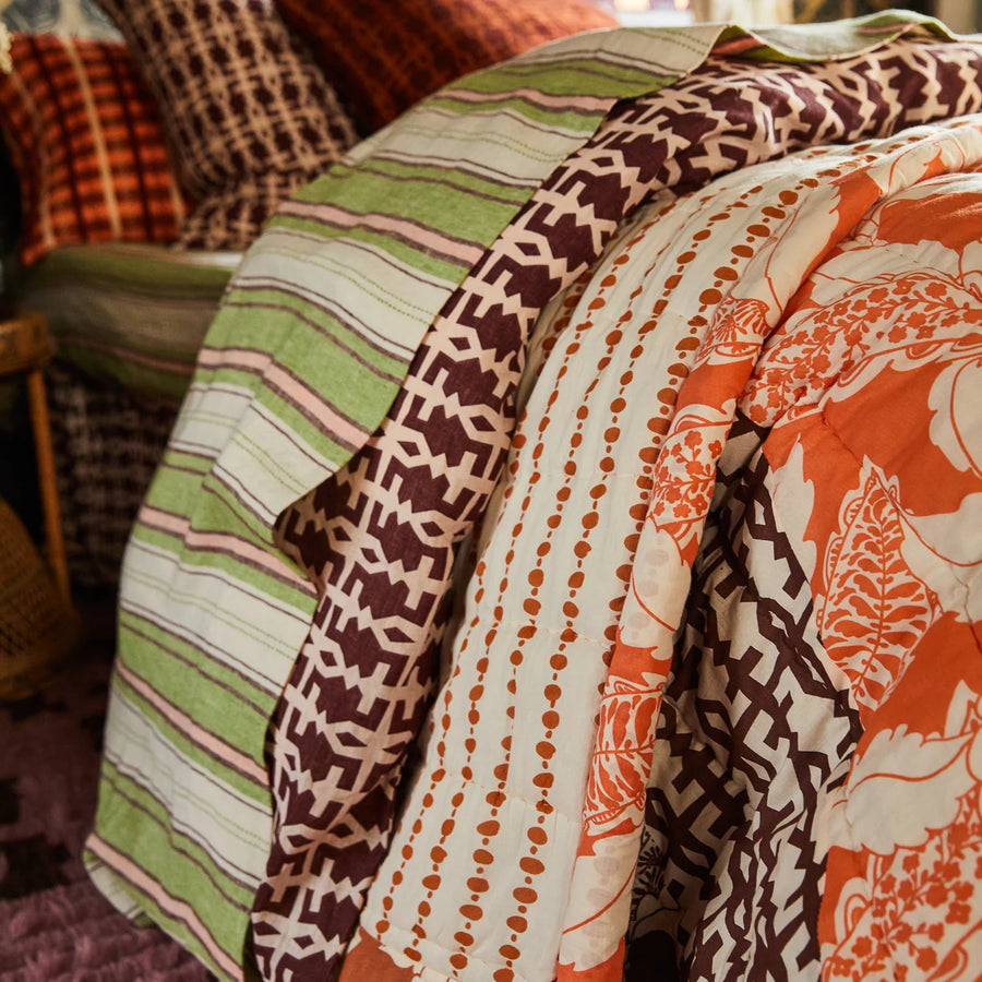 Gaja Patchwork Blanket - Sage & Clare