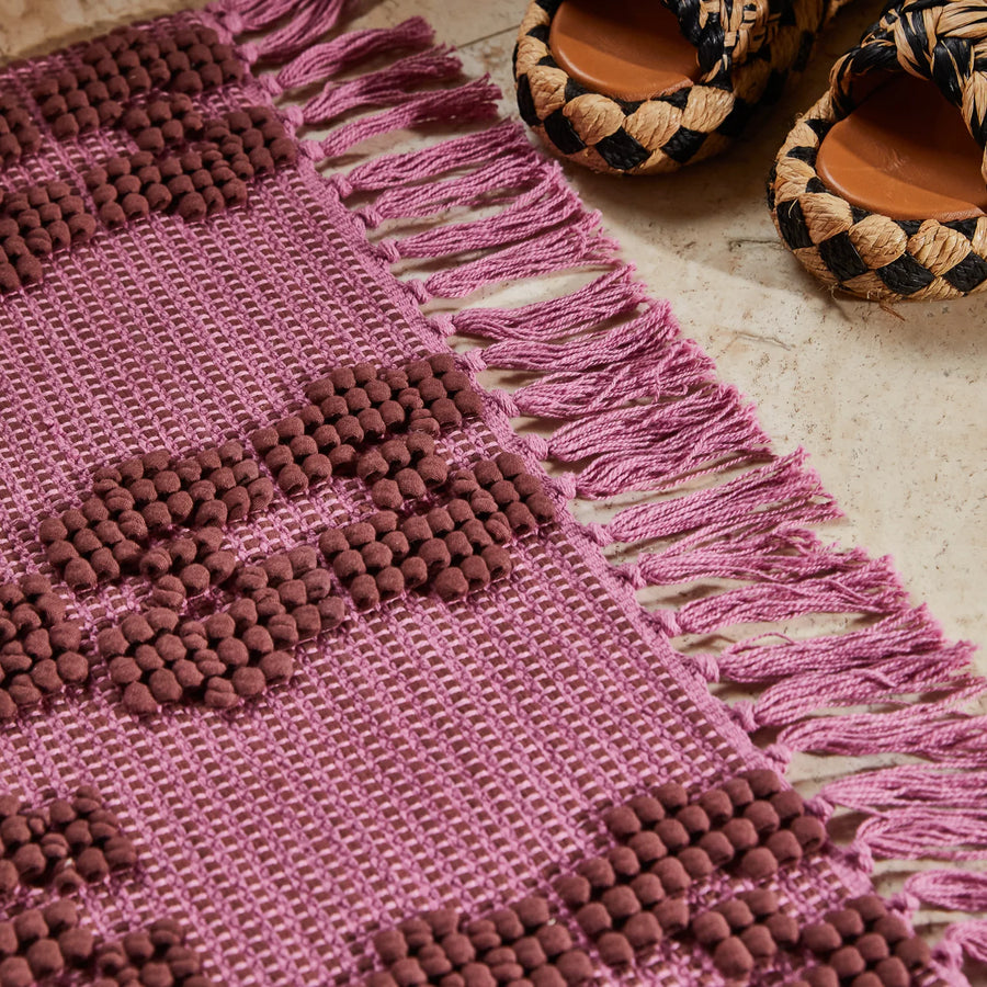 Sawa Cotton Mat - Rosewater - Sage & Clare